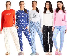 Loungeable Long Jersey Pyjamas Super Soft Long Sleeve Pyjama Sets Nightwear
