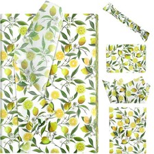100 Sheets 20  14 Inches Lemon Tissue Paper for Gift Wrapping Yellow Citrus ...