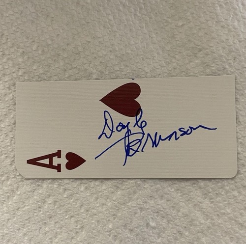 Doyle Brunson DEC’D Poker Legend TAGLIO FIRMA SU ASSO DI CUORI con certificato di autenticità molto raro - Foto 1 di 4
