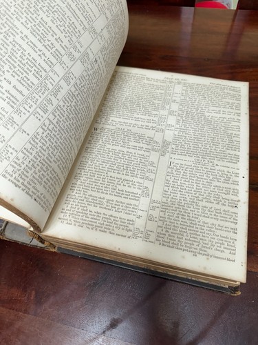 HOLY BIBLE LEATHER COVER- SAMUEL BURLOCK 1850-1899 - Picture 6 of 13