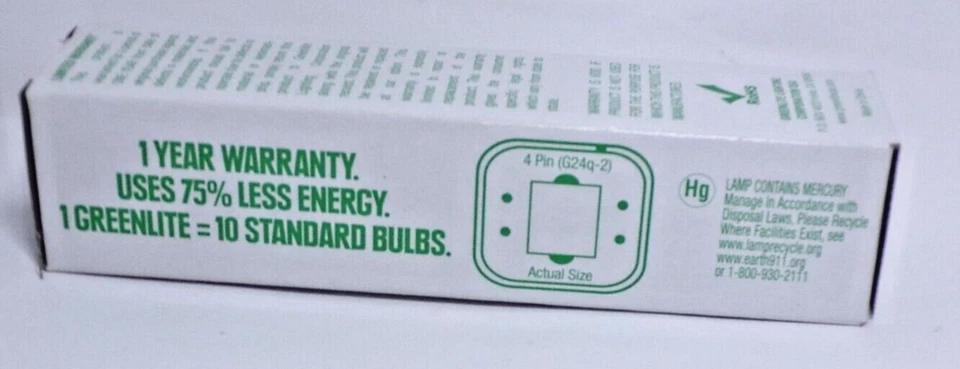 Bombilla CFL Greenlite PL-C 18W/835/4P 18W 2700K de 4 pines Foto 2 de 4