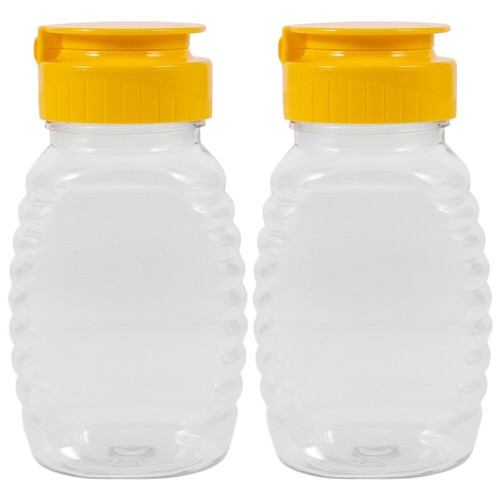 2 Pcs Honey Squeeze Bottle Travel Syrup Container Bottles Clear Dispenser