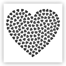 Heart of Hearts 3 Stencil - Choose a Size - Laser-Cut Reusable Plastic