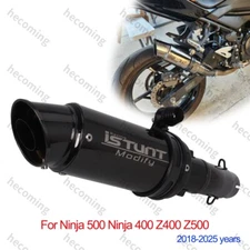 Exhaust System Muffler Slip on For Kawasaki Z400 Ninja 400 18-24 Ninja 500 2025