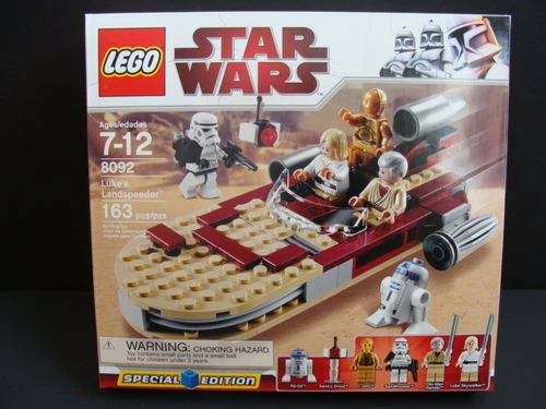 New LEGO STAR WARS Luke's Landspeeder 8092 Vehicle Security Droids Obi-Wan NIB