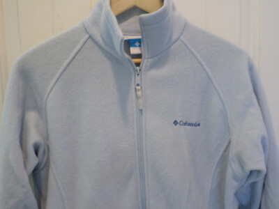 Columbia Baby Blue Logo Full Zip Fleece Jacket. Women's