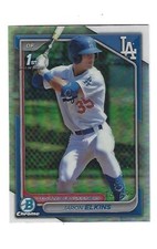 Jaron Elkins 2024 1st Bowman Chrome Refractor # BCP-106, # 169 of 499