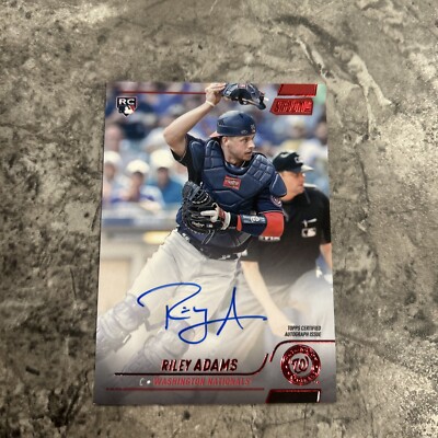 2022 stadium club Riley Adams red foil auto RC /50 #scba-rad