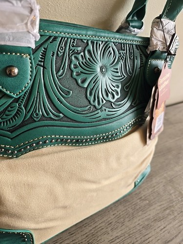 Trinity Ranch Purse Turquoise Crossbody Western Conceal Carry New But **DIRTY!** - Picture 13 of 21