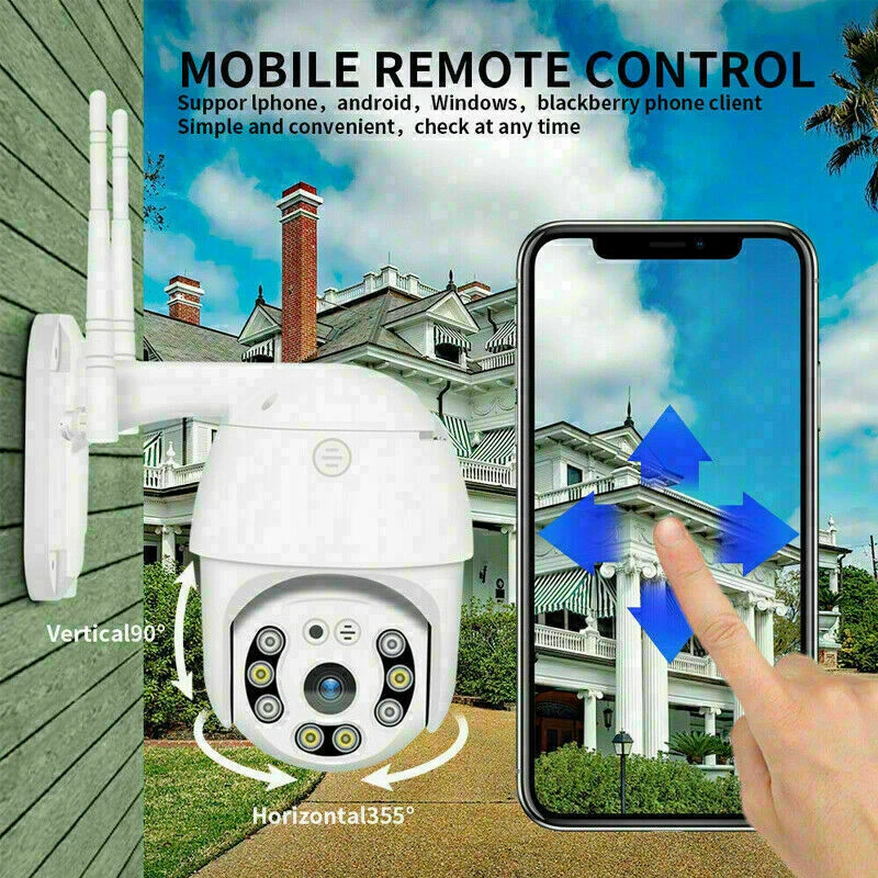 TELECAMERA WIFI IP WI-FI ESTERNO IP66 5 MPX 1080P REGISTRA SD CARD WIRELESS 4MM