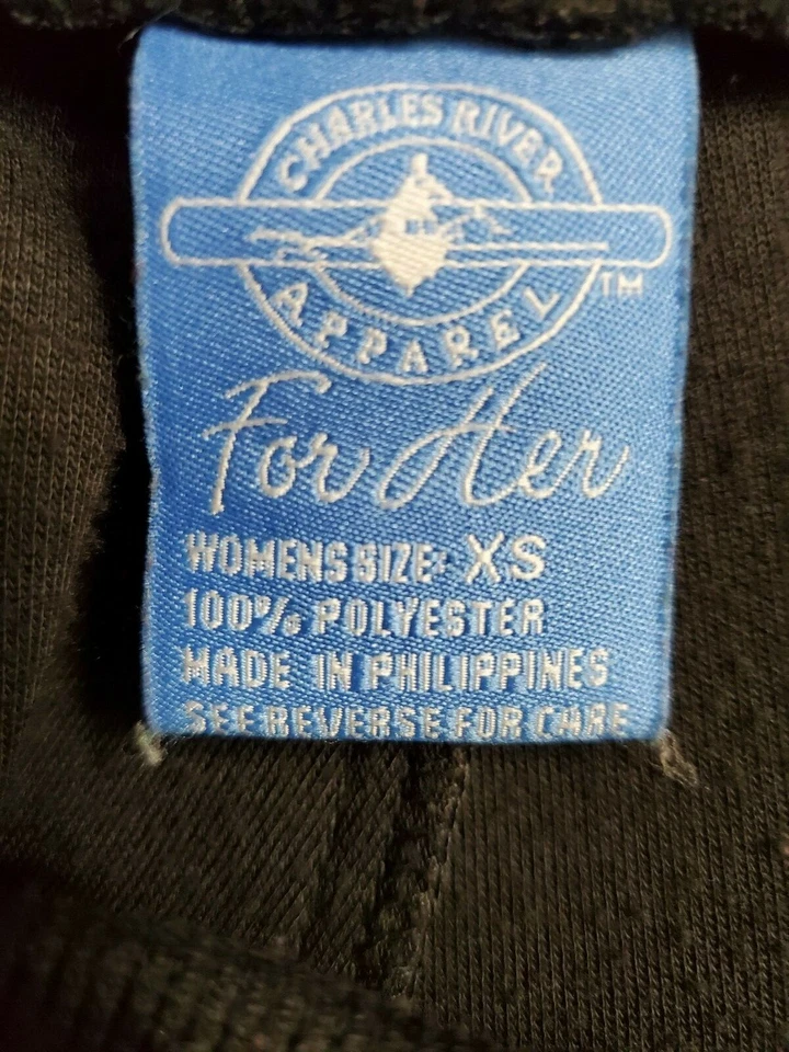 Pantalones para mujer Charles River Apparel talla XS X pequeños negros blancos a rayas laterales Foto 2 de 4