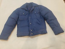 Down Filled Country USA vintage Zip Puffer Jacket blue Women  s Medium