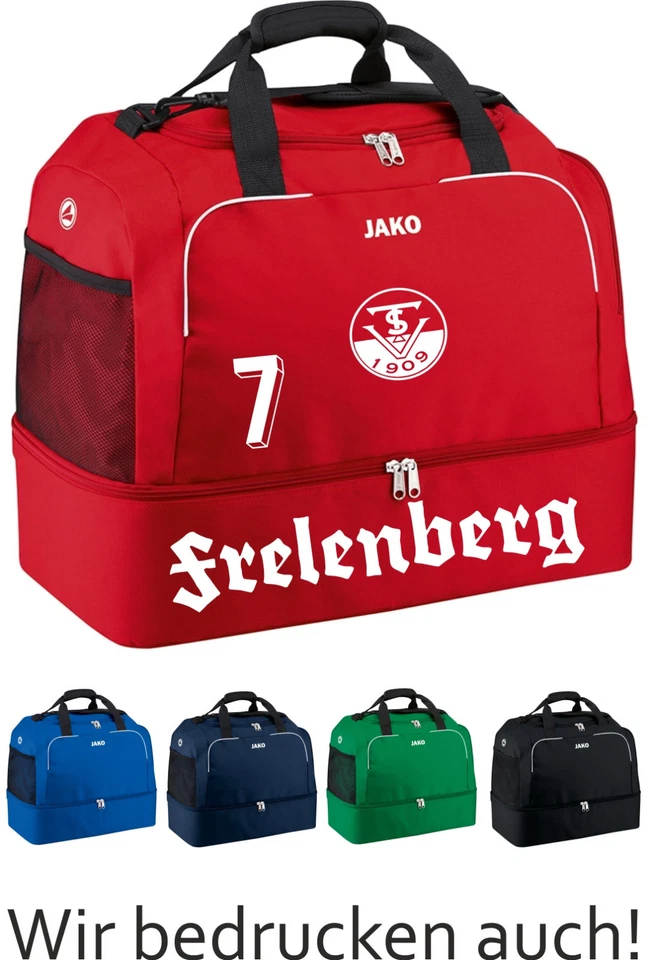 JAKO Classico Tasche 2050 Sporttasche mit Bodenfach + 1 x Druck