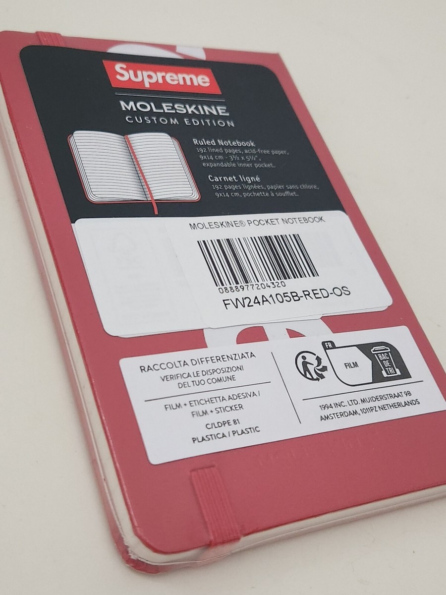 Supreme®/Moleskine® Pocket Notebook Supreme Moleskine Pocket Notebook (FW24) - $30