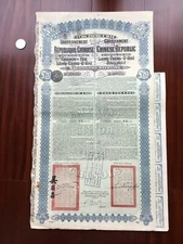 Chinese Government 1913 Lung Tsin U Hai Railway 20 Pound Bond, with Coupons #2