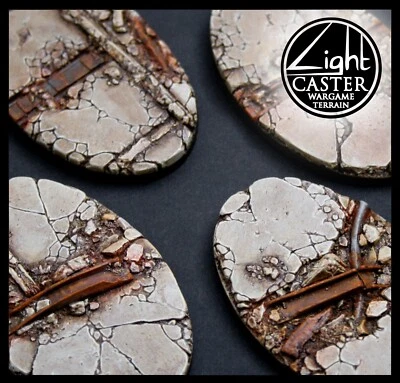 Urban Rubble 75, 90, 120, 170, 200mm Oval bases by Light Caster Wargame Terrain