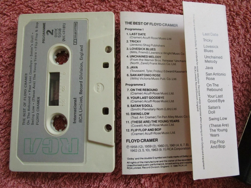 Floyd Cramer ‎– The Best Of Floyd Cramer  RCA International Tape Cassette Album - Image 2 of 4