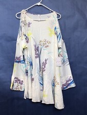 $110 Free People Open Skies Printed Mini Dress  NWT Sz S Cold Shoulder Floral