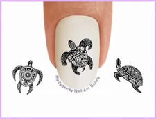 Nail Art 2205 Hawaiian Sea Turtle #3 Tribal WaterSlide Nail Decals Transfers