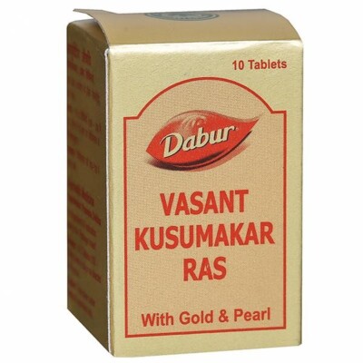 Dabur Vasant Kusumakar Ras with Gold & Pearl Tablets (10tab) Ayurvedic