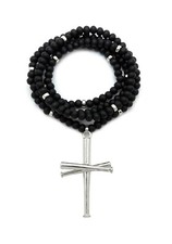 NEW BASEBALL BAT PENDANT WITH BLACK WOODEN NECKLACE