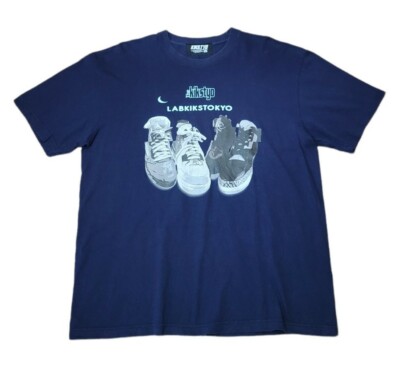 KIKS TYO Labkikstokyo Streetwear Shoes Size XL Blue T-Shirt
