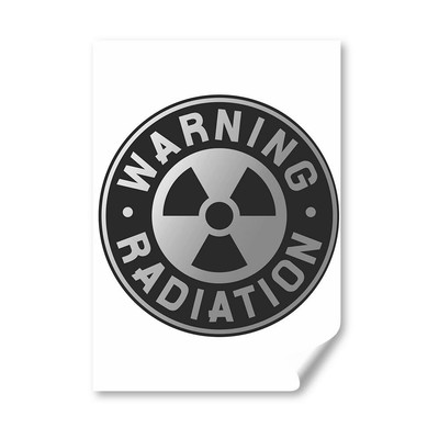 A5 - BW - Warnschild Strahlung Kerndruck 14,8x21cm 280 g/m² #40672