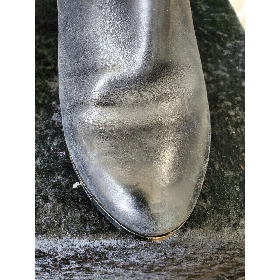 Botas informales Luxury Rebel negras de cuero con punta cerrada superior hasta la rodilla 38M Foto 2 de 4