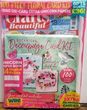 Crafts Beautiful August 2019 Issue 335 Decoupage Card Kit FREE SHIPPING CB