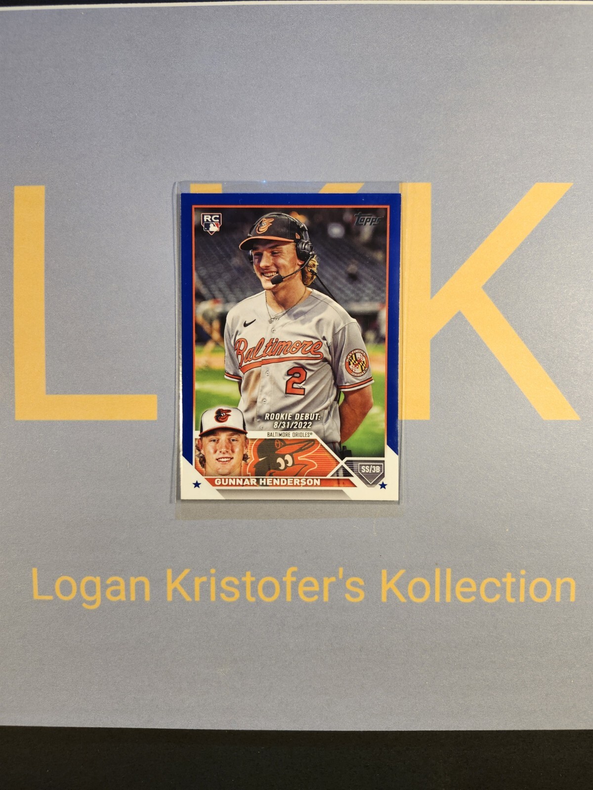 2023 Topps Update Series - Rookie Debut Royal Blue #US18 Gunnar Henderson (RC)