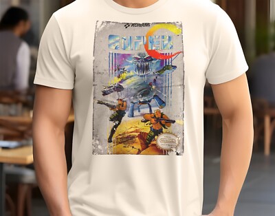 Super Contra - 8 bit NES Game Art  T-Shirt 8 Colors Sizes S-5XL White Blue