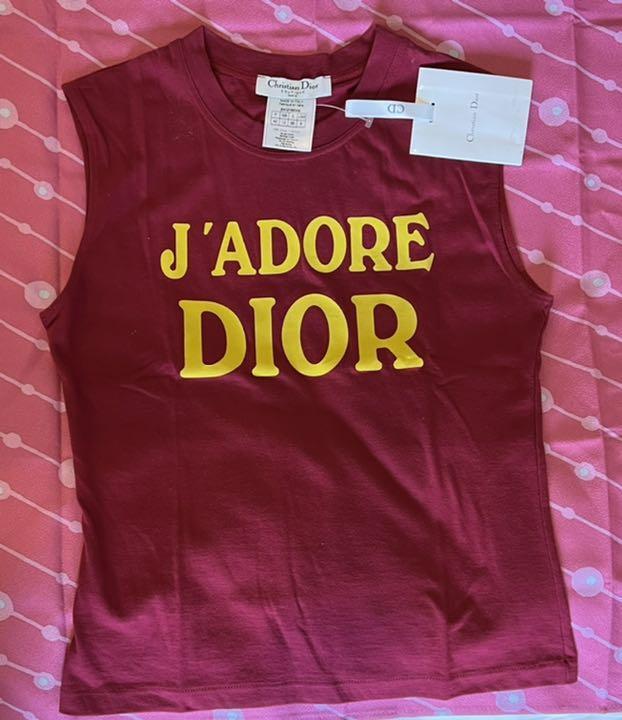 クリスチャンディオール J'ADORE DIOR タンクトップ size 40 Christian Dior Dior J'ADORE John Galliano Tank Top Rose x