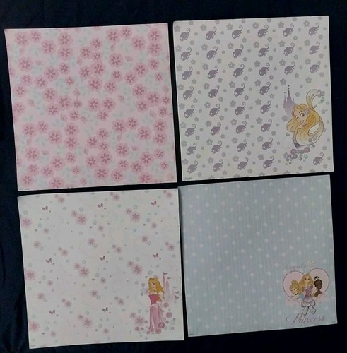 40 Blatt Disney Prinzessin und Fee & Minnie 12x12 Papier Posten - Bild 7 von 7