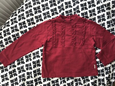 Artoni Sweatshirt Gr.116/122-Neu-Villa Happ Pullover Pulli m.Rüschen-Dunkelrot