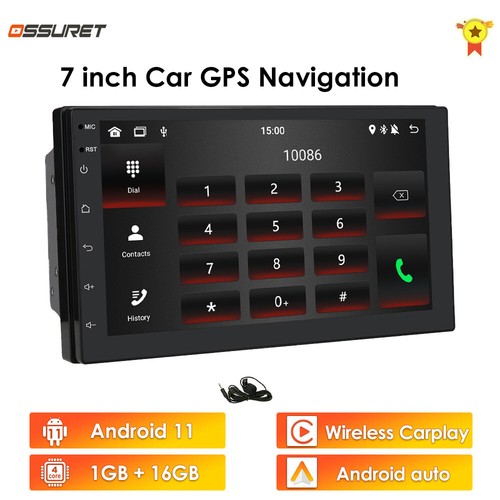 7Inch Android 10 Head Unit Car Stereo Apple Carplay GPS BT Double Din Car Radio - Bild 5 von 12