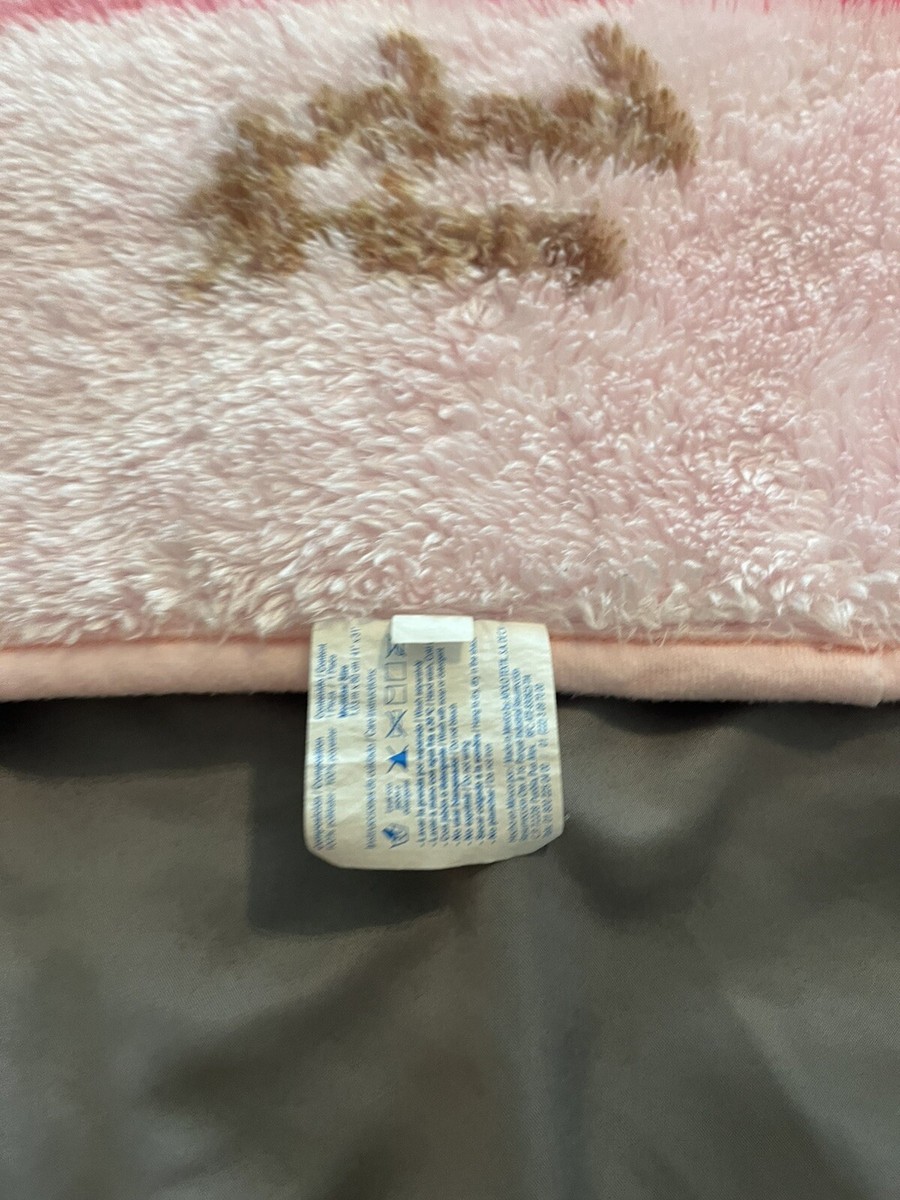 Vintage The World of Baby Mink blanket pink puppies chiko