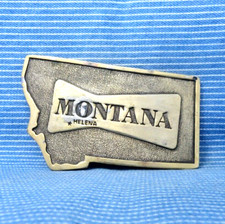 Helena Montana Belt Buckle State Cut Out Capital Larger Vintage 70s W .TYC353
