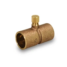 Cast Brass Straight Drain Coupling With Cap F x F X C 1/2"in-1"in Pipe Fitting