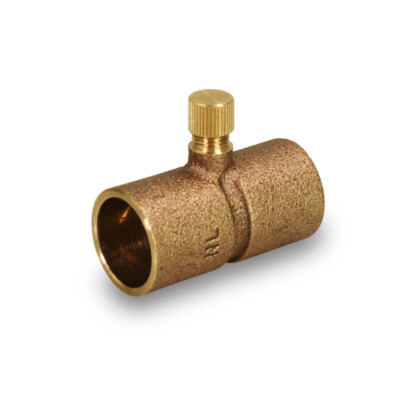 Cast Brass Straight Drain Coupling With Cap F x F X C 1/2''in-1''in Pipe Fitting
