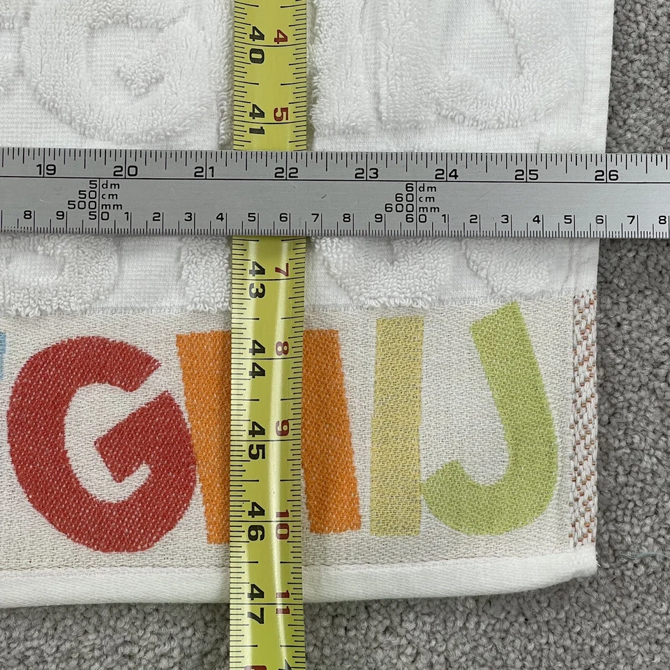 Kassatex Kids Bath Towel Set ABC Hand Towel Alphabet Letters 26x47 15x26 - Image 4 of 4