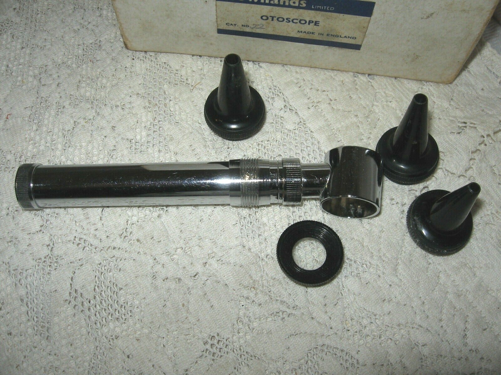 Vintage Gowllands Diagnostic Otoscope Set Opthalmoscope England