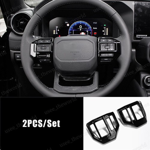 Black Gear Shift Air Vent Outlet Cover Trim For Toyota Land Cruiser 2024 2025 - Picture 24 of 34