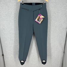 Obermeyer Womens VTG ITB Stretch Pant Wool Blend Ski Pant Size 12 Long Gray NEW