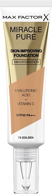 MAX FACTOR MIRACLE PURE SKIN-IMPROVING FOUNDATION 75 GOLDEN 30 ML