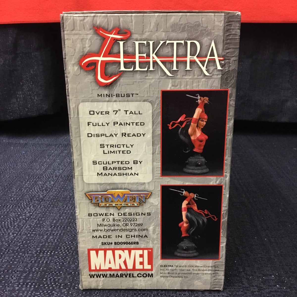 ✿ ELEKTRA MINI-BUST WHITE COSTUME Marvel Comics: Bowen Mini-Bust - ELEKTRA WHITE COSTUME - 164