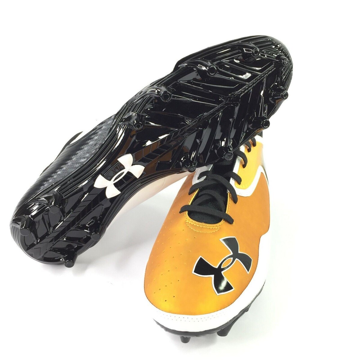 Under Armour Nitro Compfit Football Cleats Orange-White  display picture 2