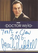Doctor Who Series 1-4: Derek Riddell 'Tooth & Claw 2006' Autograph Card