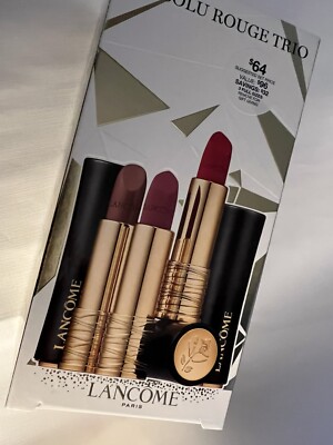 Lancome L'absolu Rouge Trio Full Size Lipstick Set Md Amanda