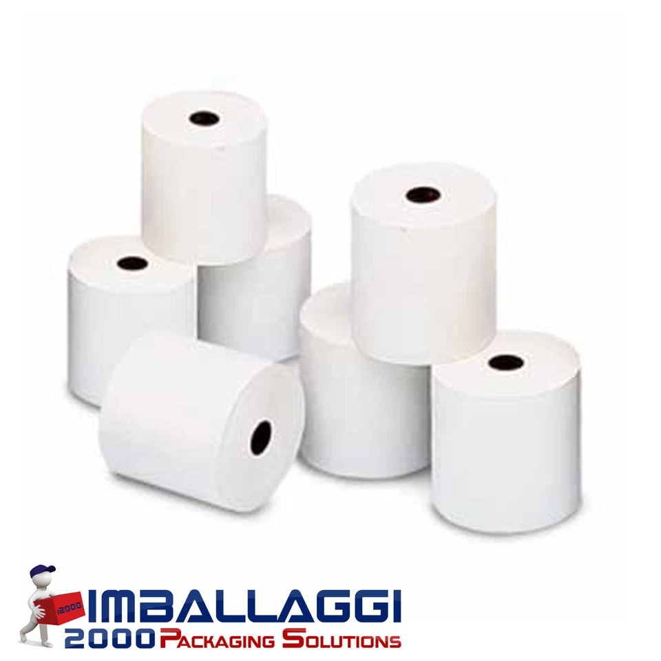 IMBALLAGGI 2000-50 ROTOLI TERMICI CASSA CARTA TERMICA 57 MM X 30 METRI