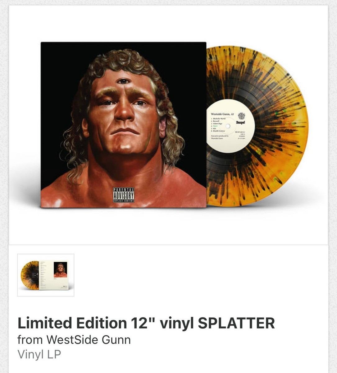 Westside Gunn HWH II レコードWestsidegunn he WESTSIDE GUNN WSG HWH12 HWH 12 Cover 2 Splatter Vinyl LP